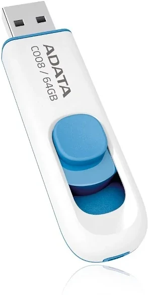 A-data C008 64GB PENDRIVE - FEHÉR/KÉK AC008-64G-RWE nagyítás