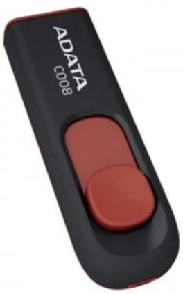 A-data C008 64GB PENDRIVE - FEKETE/PIROS AC008-64G-RKD nagyítás