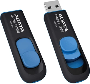 A-data UV128 32GB USB 3.0 PENDRIVE - FEKETE/KÉK AUV128-32G-RBE nagyítás
