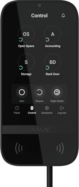 Ajax KEYPAD-TOUCHSCREEN-FIBRA-BLACK nagyítás