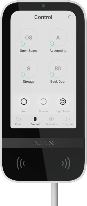 Ajax KEYPAD-TOUCHSCREEN-FIBRA-WHITE nagyítás