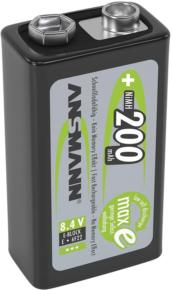 Ansmann 9V 200MAH NI-MH nagyítás