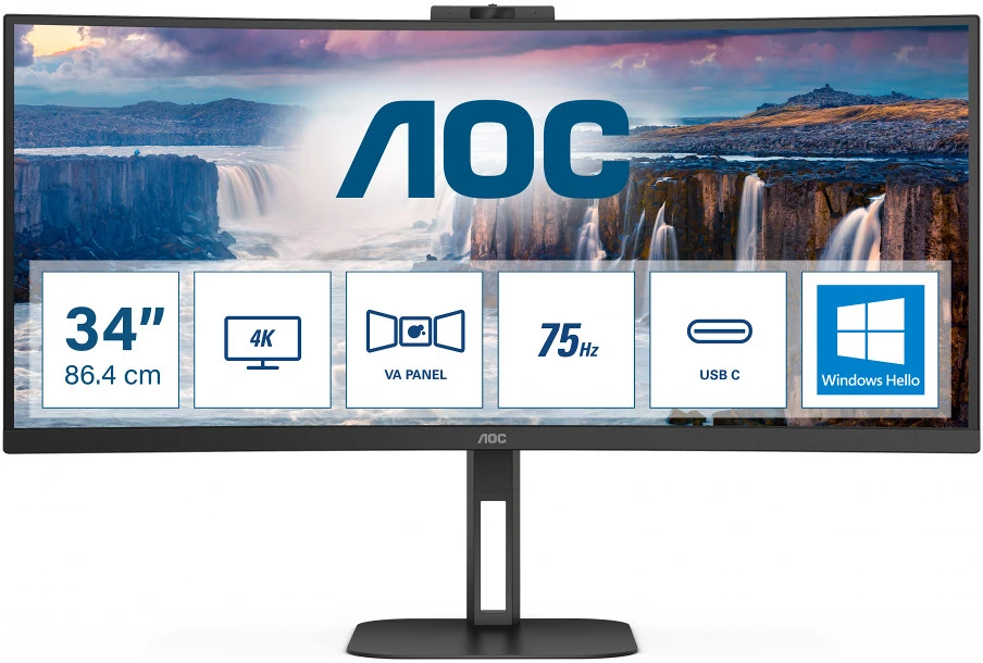 Aoc CU34V5CW/BK nagyítás