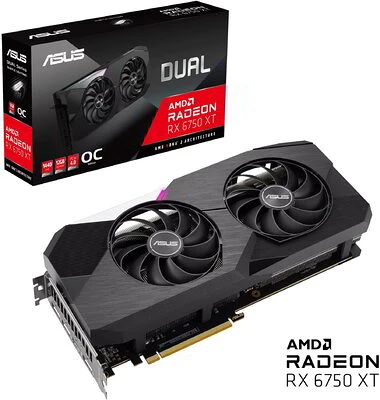 Asus DUAL-RX6750XT-O12G nagyítás