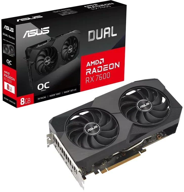 Asus DUAL-RX7600-O8G nagyítás