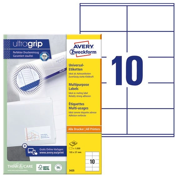 Avery 3425 nagyítás