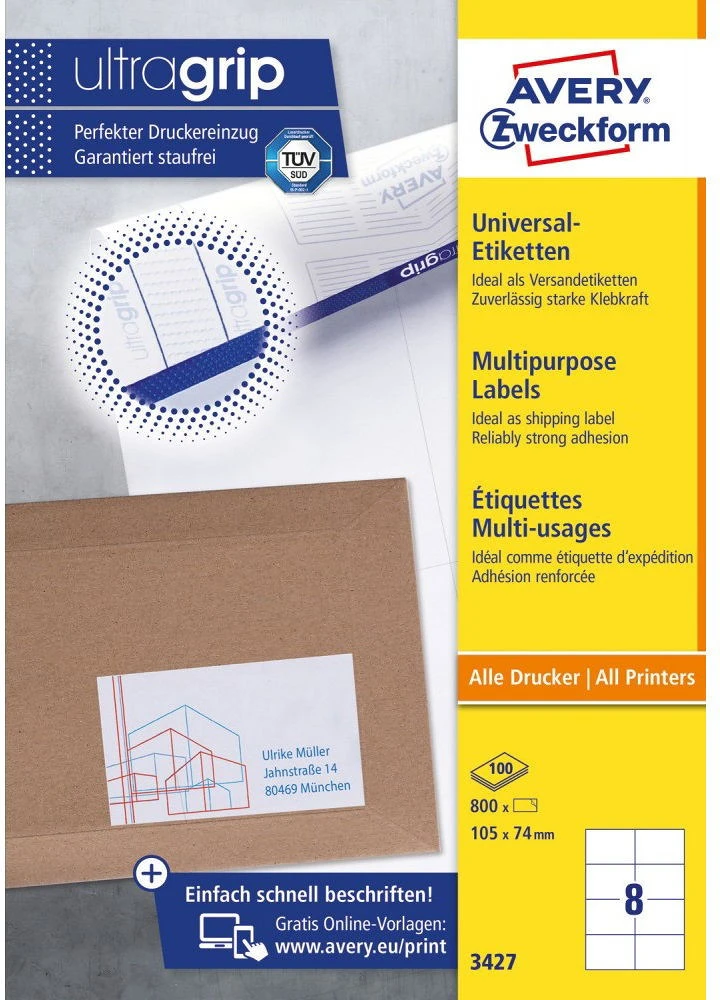 Avery 3427 nagyítás