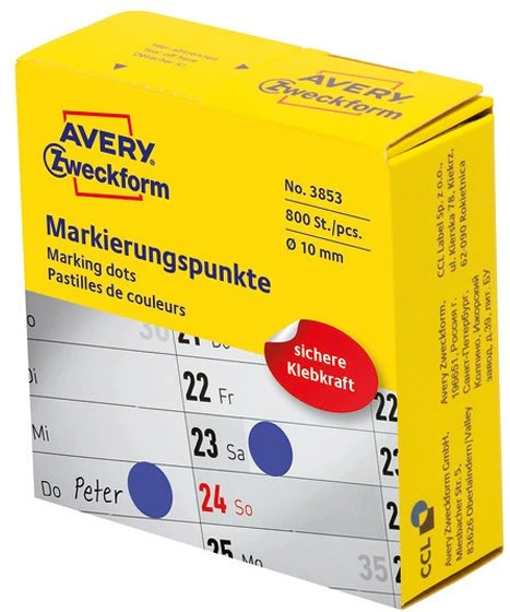 Avery 3853 nagyítás