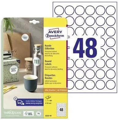 Avery KÖRCÍMKE, O30MM nagyítás
