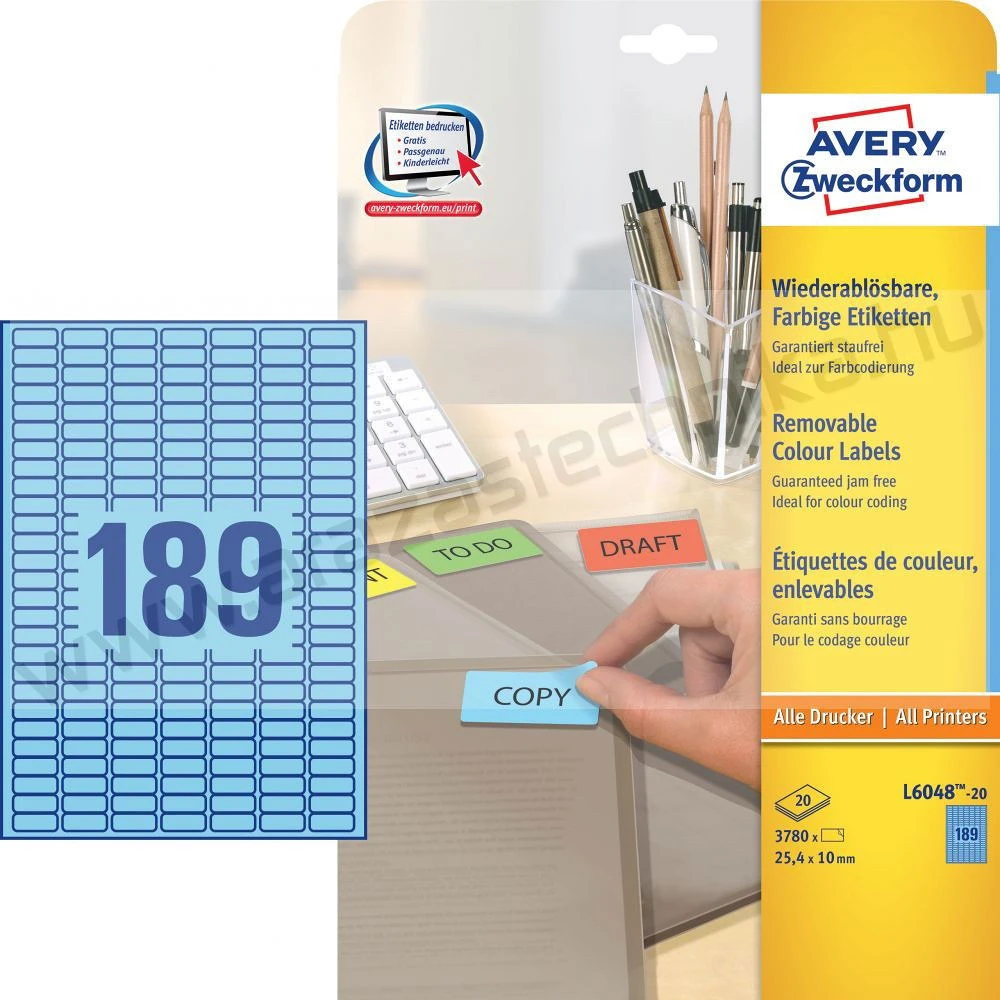 Avery L6048-20 nagyítás