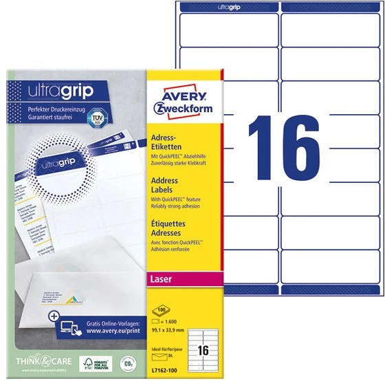 Avery L7162-100 nagyítás