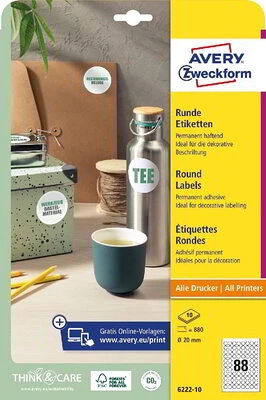 Avery 6222-10 nagyítás