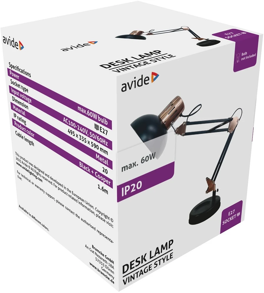 Avide ABLDL-VINTE27-FM-60W nagyítás