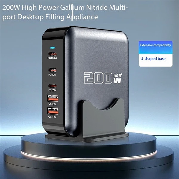 Blackbird 1XUSB-C PD100W, 2XUSB-C PD20W, 2XUSB GAN200W nagyítás