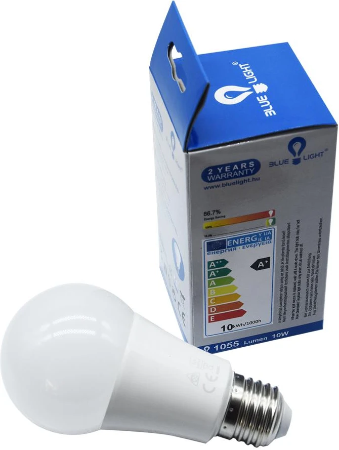 Blue light LED 10W A60, E27 1055 LM 4000K nagyítás