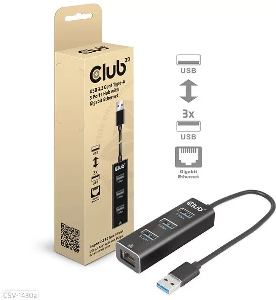 Club 3d 3D USB HUB - CSV-1430A nagyítás