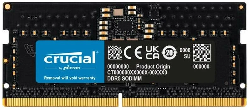 Crucial DDR5 4800MHZ 8GB ASZTALI PC MEMÓRIA CT8G48C40S5 nagyítás