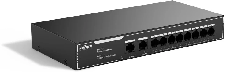 Dahua SG1010LP 8X1 GBPS POE + 2X1 GBPS nagyítás