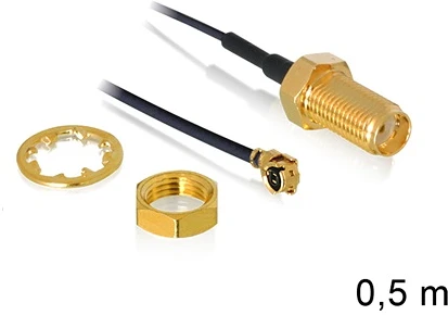 Delock 0.5M U.FL-LP-088 FEKETE nagyítás