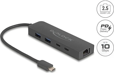 Delock 10 GBPS USB HUB 2,5 nagyítás