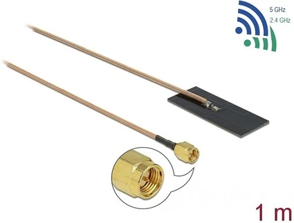 Delock 1,2 DBI, RG-178 1 M-ES NYÁK-LA nagyítás