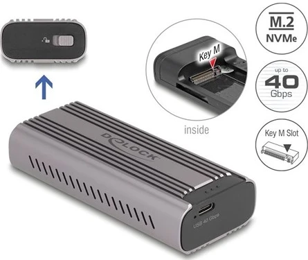 Delock 40 GBPS HÁZ 1 X M.2 nagyítás