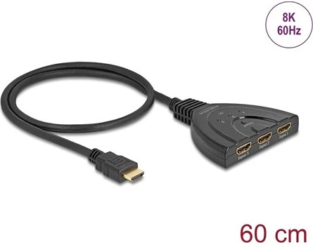 Delock 4K 60HZ 3-PORTOS nagyítás