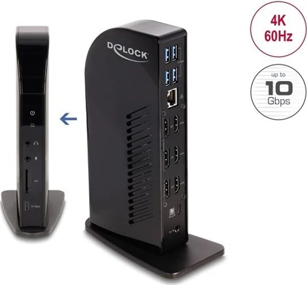 Delock 4K / USB HUB / LAN / SD nagyítás