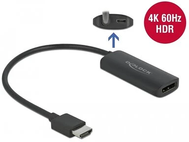 Delock DISPLAYPORT-CSATLAKOZÓHÜVELY 4K 60 HZ nagyítás