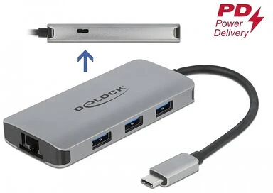 Delock USB 3.2 GEN 1 HUB 4 nagyítás