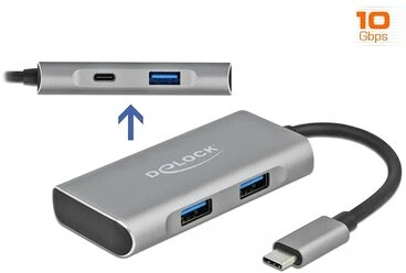 Delock HUB 3 A-TÍPUSÚ ÉS 1 USB nagyítás