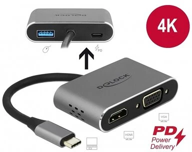 Delock VGA, USB 3.0 nagyítás