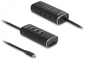 Delock USB 10 GBPS HUB, SD ÉS nagyítás