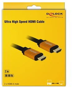 Delock M/M V2.1 2M 8K 60HZ BLACK nagyítás