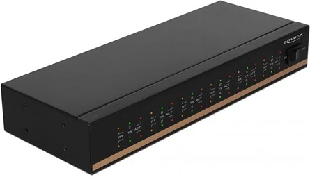 Delock DB-9 12-PORTOS HUB FEKETE nagyítás