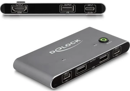 Delock HDMI-HEZ 8K 60 HZ USB 2.0 nagyítás
