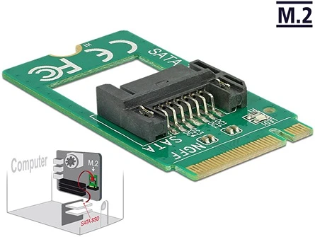 Delock M.2 NGFF -&GT; SATA3 M/M nagyítás