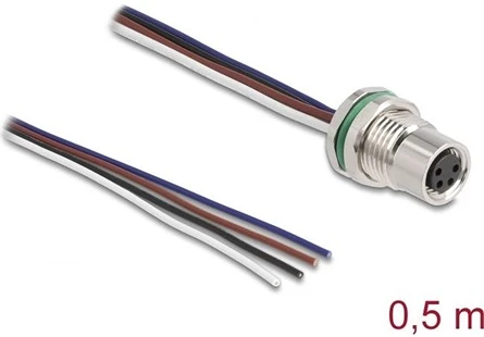 Delock M8 4PIN A-CODE -&GT nagyítás