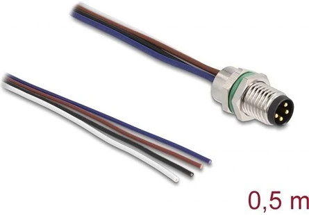 Delock M8 4PIN A-CODE -&GT nagyítás