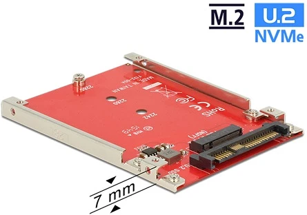 Delock U.2 SFF-8639 &GT; M.2 nagyítás