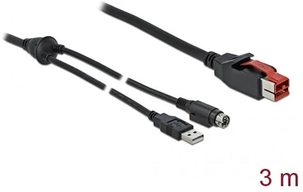 Delock USB 12V -&GT; MINI-DIN nagyítás