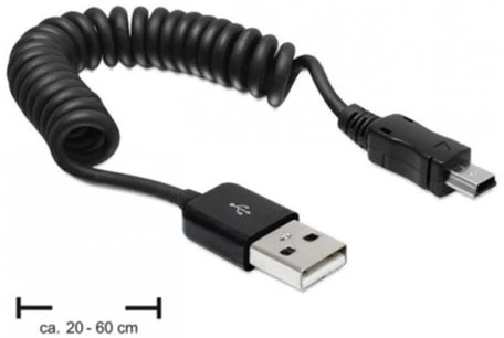 Delock USB 2.0-A MALE TO USB MICRO-B MALE, SPIRÁL KÁBEL 83162 nagyítás