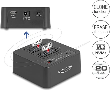 Delock USB 20 GBPS M.2 nagyítás