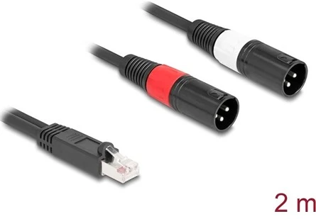 Delock XLR 3 TŰS APA FEKETE nagyítás