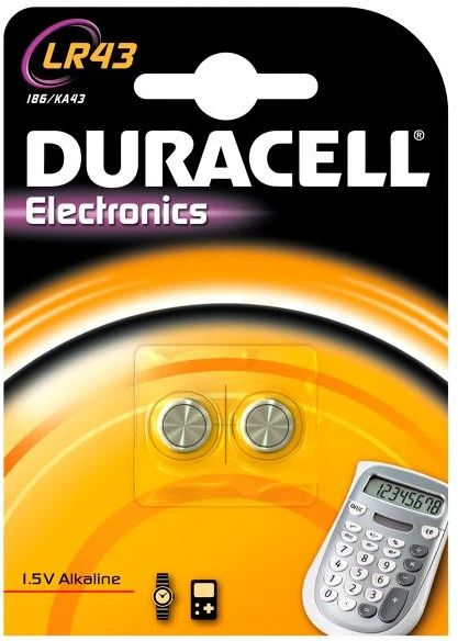 Duracell LR43 DL nagyítás