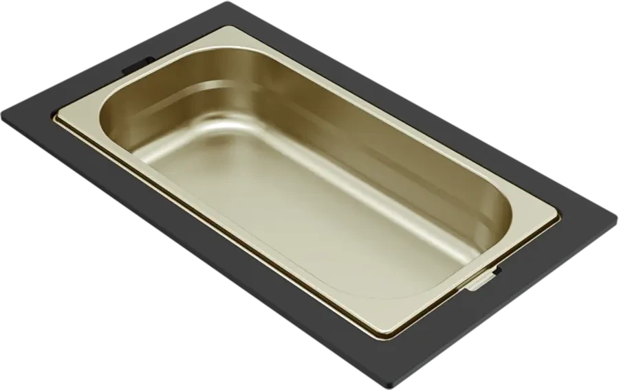 Elleci GOURMET 366 EGYRÉSZES ARANY TÁROLÓ EDÉNY HPL KERETTEL nagyítás