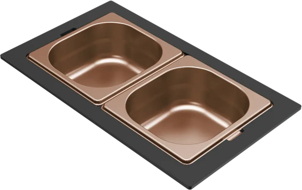 Elleci GOURMET 366 KÉTRÉSZES BRONZ TÁROLÓ EDÉNY HPL KERETTEL nagyítás