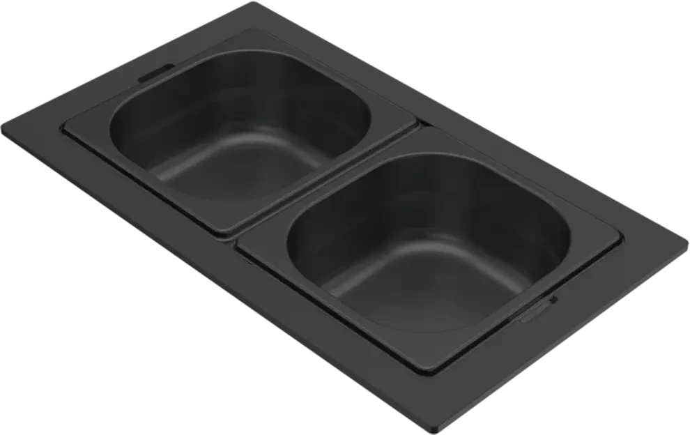 Elleci GOURMET 366 KÉTRÉSZES FEKETE TÁROLÓ EDÉNY HPL KERETTEL nagyítás