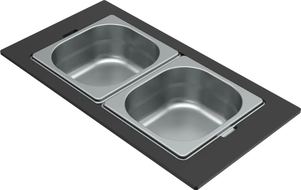 Elleci GOURMET 366 KÉTRÉSZES INOX TÁROLÓ EDÉNY HPL KERETTEL nagyítás