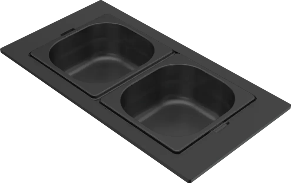 Elleci GOURMET 378 KÉTRÉSZES FEKETE TÁROLÓ EDÉNY HPL KERETTEL nagyítás